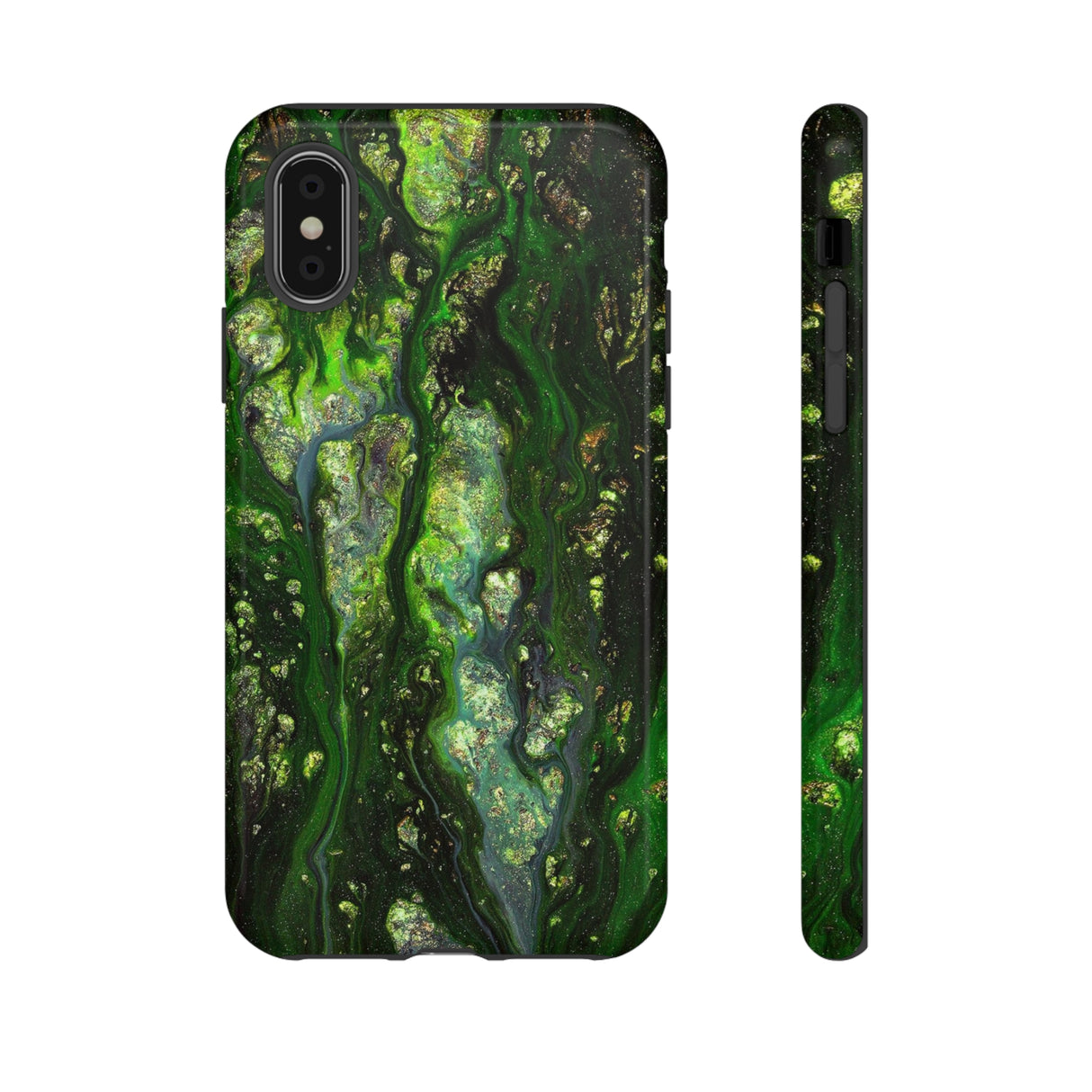 Smaragd Jewel Ink Art iPhone Case (Protective) iPhone X Glossy Phone Case