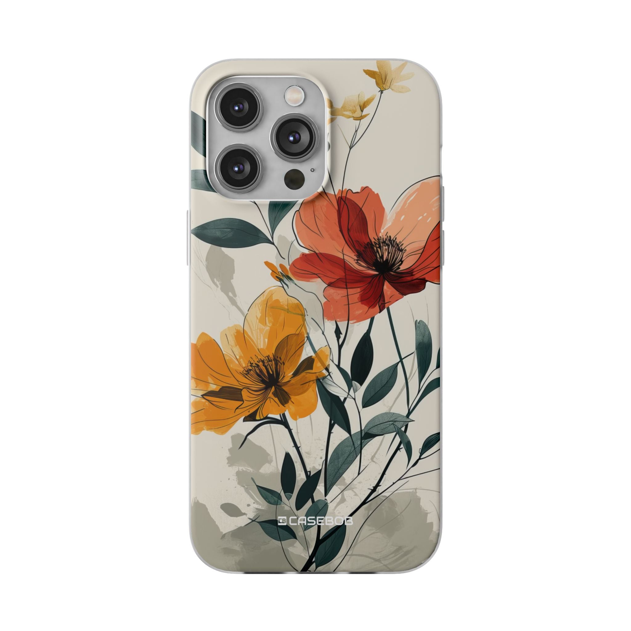 Serene Floral Harmony | Flexible Phone Case for iPhone