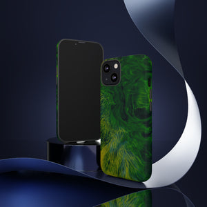 Dark Green Ink Art - Protective Phone Case