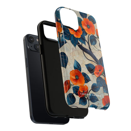 Orange Blossoms Mosaic Harmony iPhone 14 | Tough+ Phone Case