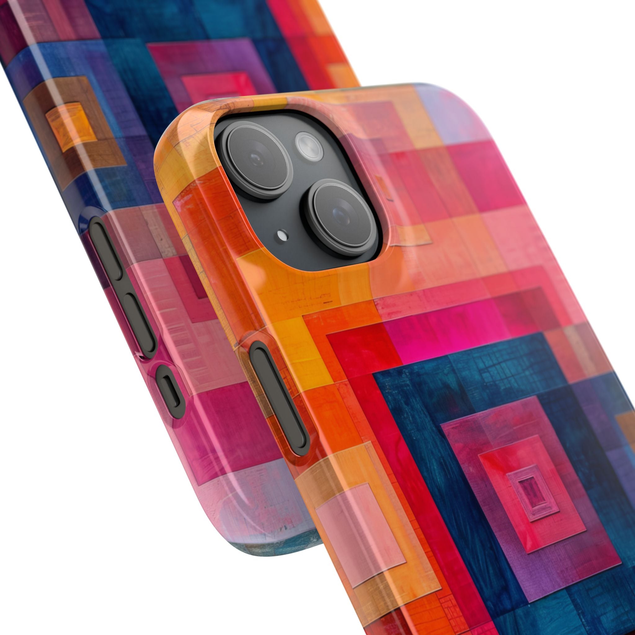 Vibrant Geometry - Slim iPhone 15 Phone Case