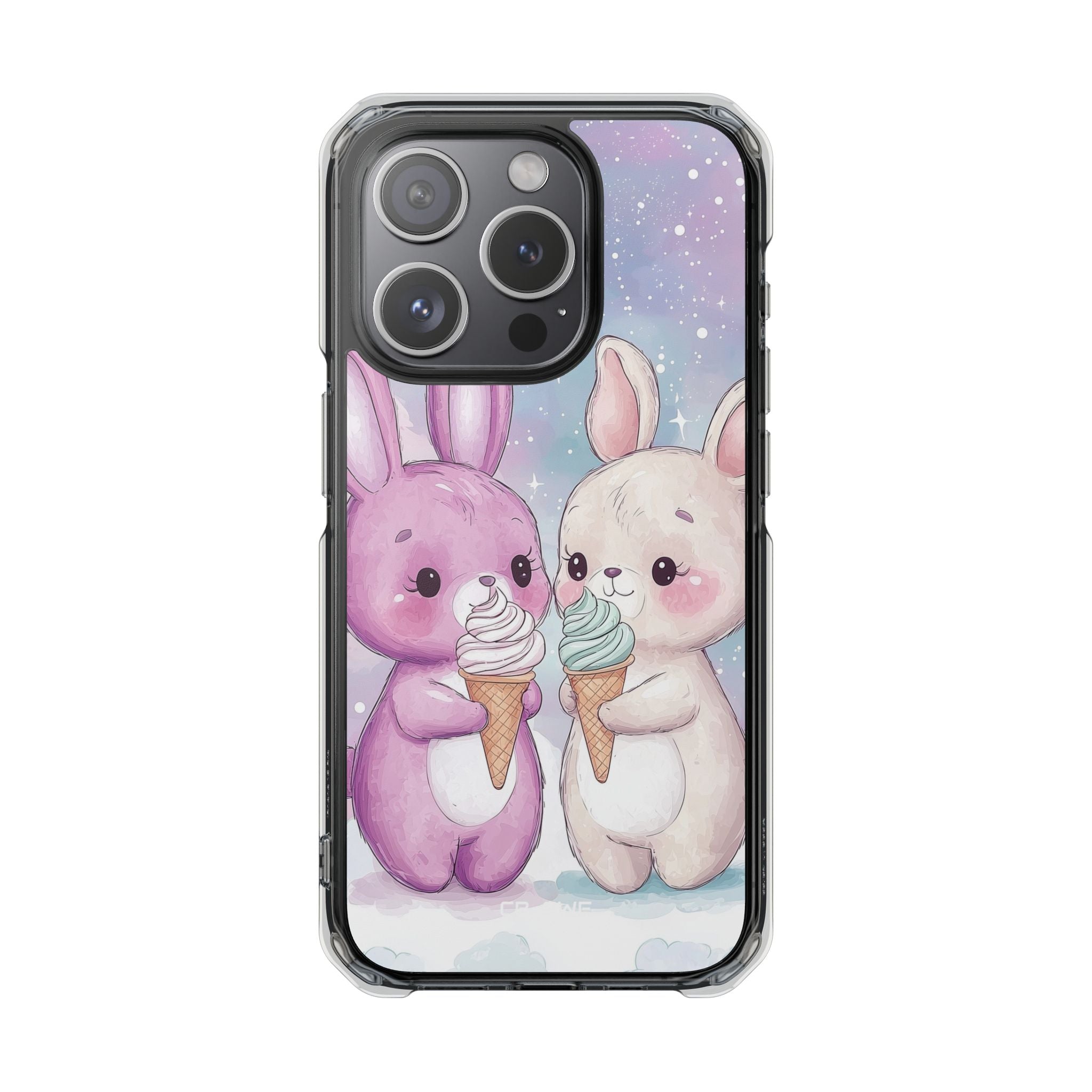 Rabbits Enjoy Ice Cream iPhone Case - Impact
