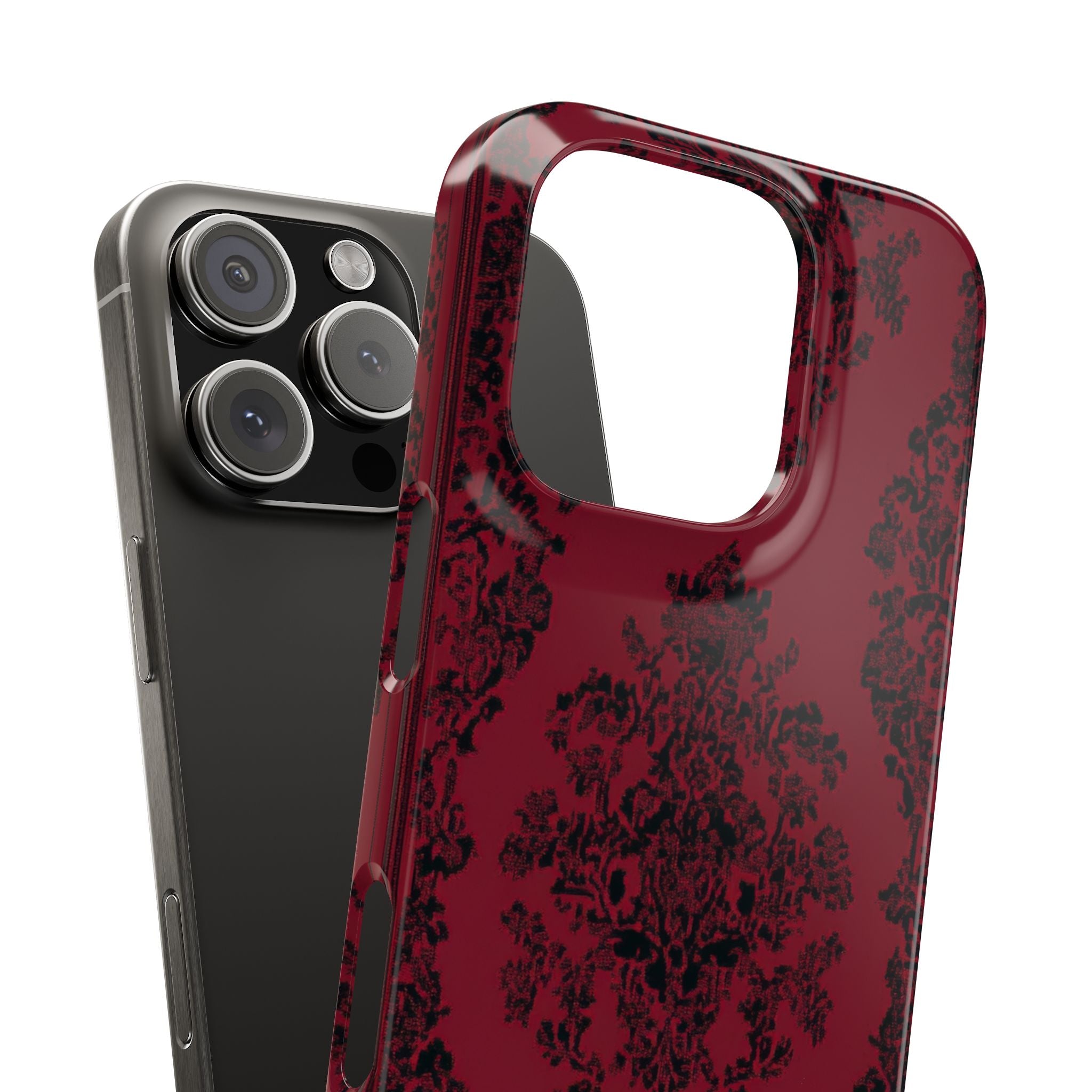 Gothic Crimson Elegance iPhone 16 - Slim Phone Case