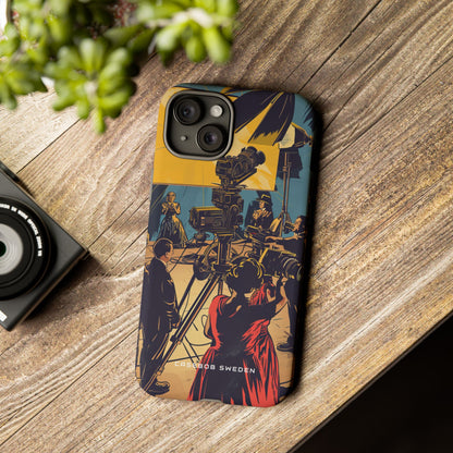 Golden Era Cinematic Spotlight iPhone 15 - Tough Phone Case