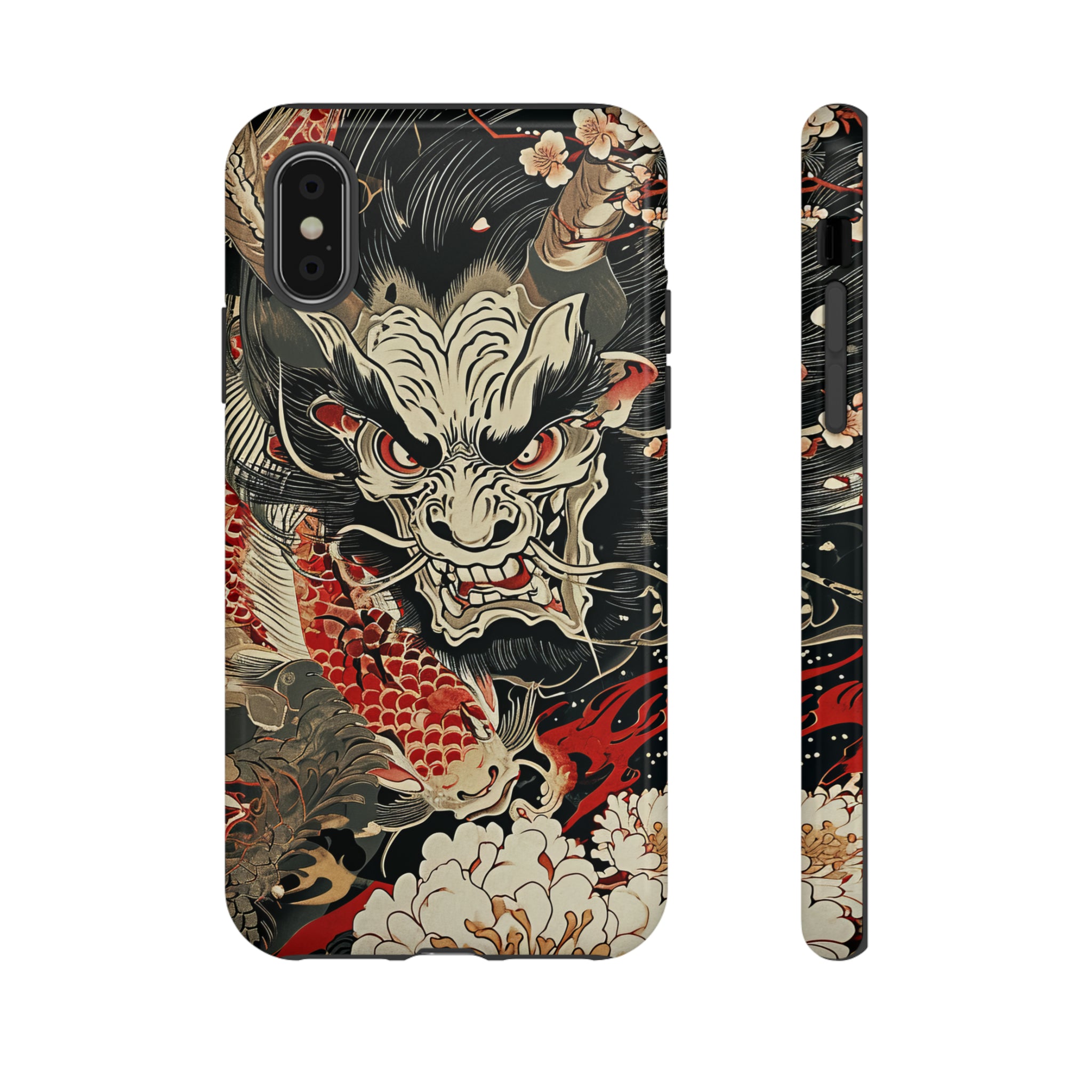 Oni & Sacred Symbols Fusion - Protective Phone Case