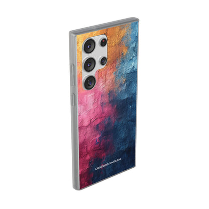 Blue Pink Abstract - Flexi Samsung S23 Phone Case