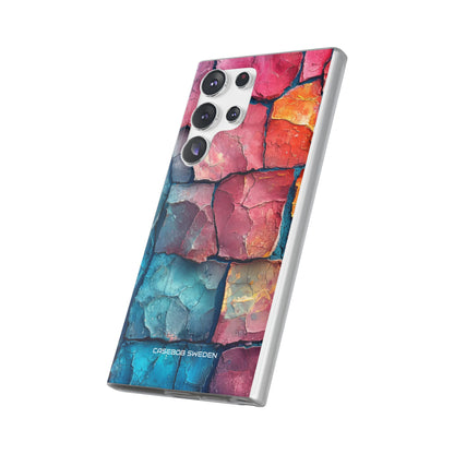 Cracked Earth Mosaic - Flexi Samsung S23 Phone Case