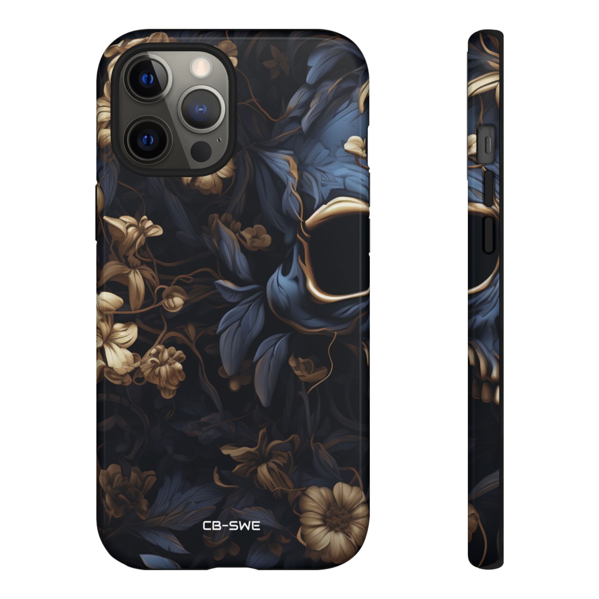 Gothic Floral Skull - iPhone Case