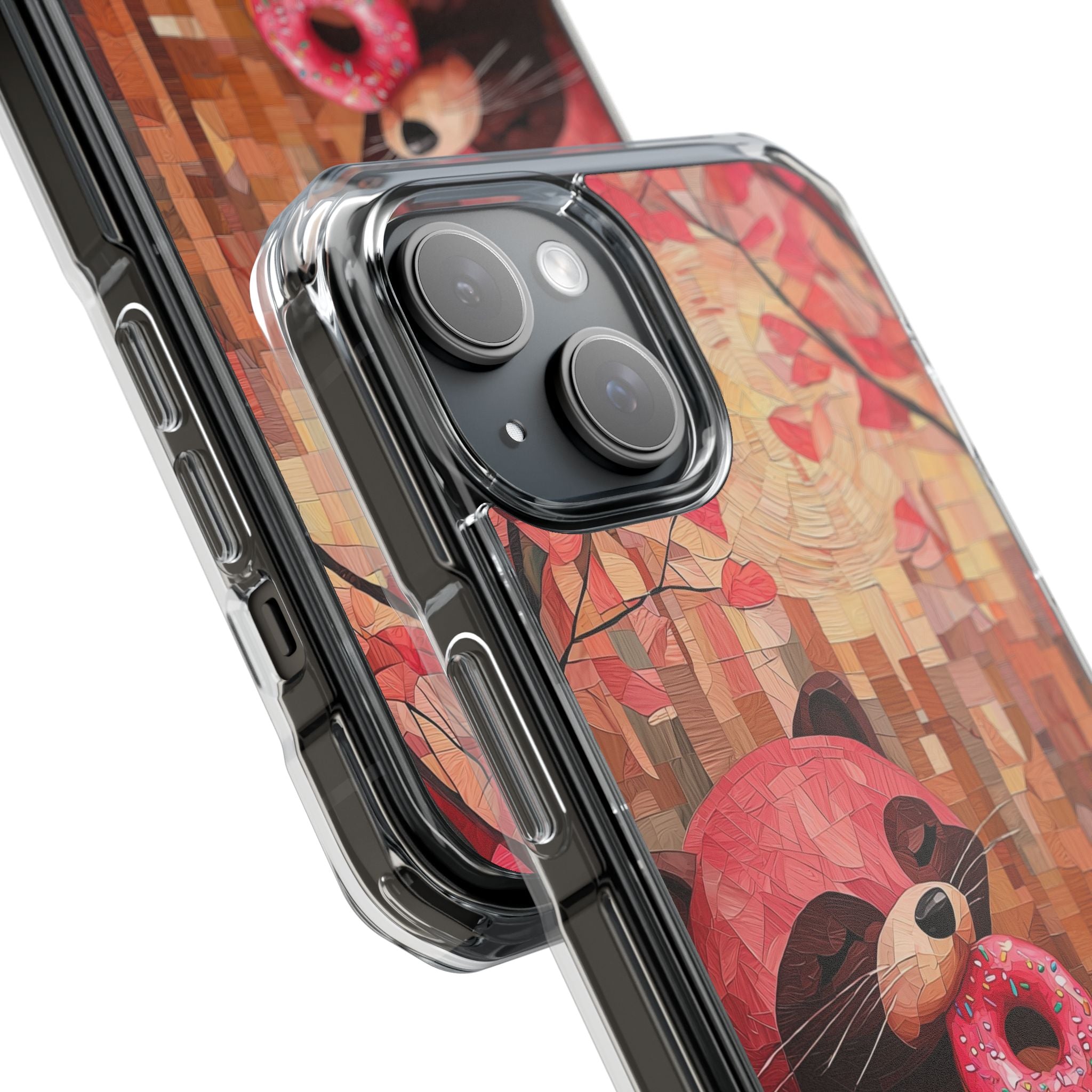 Raccoon Holds Donut iPhone Case - Impact