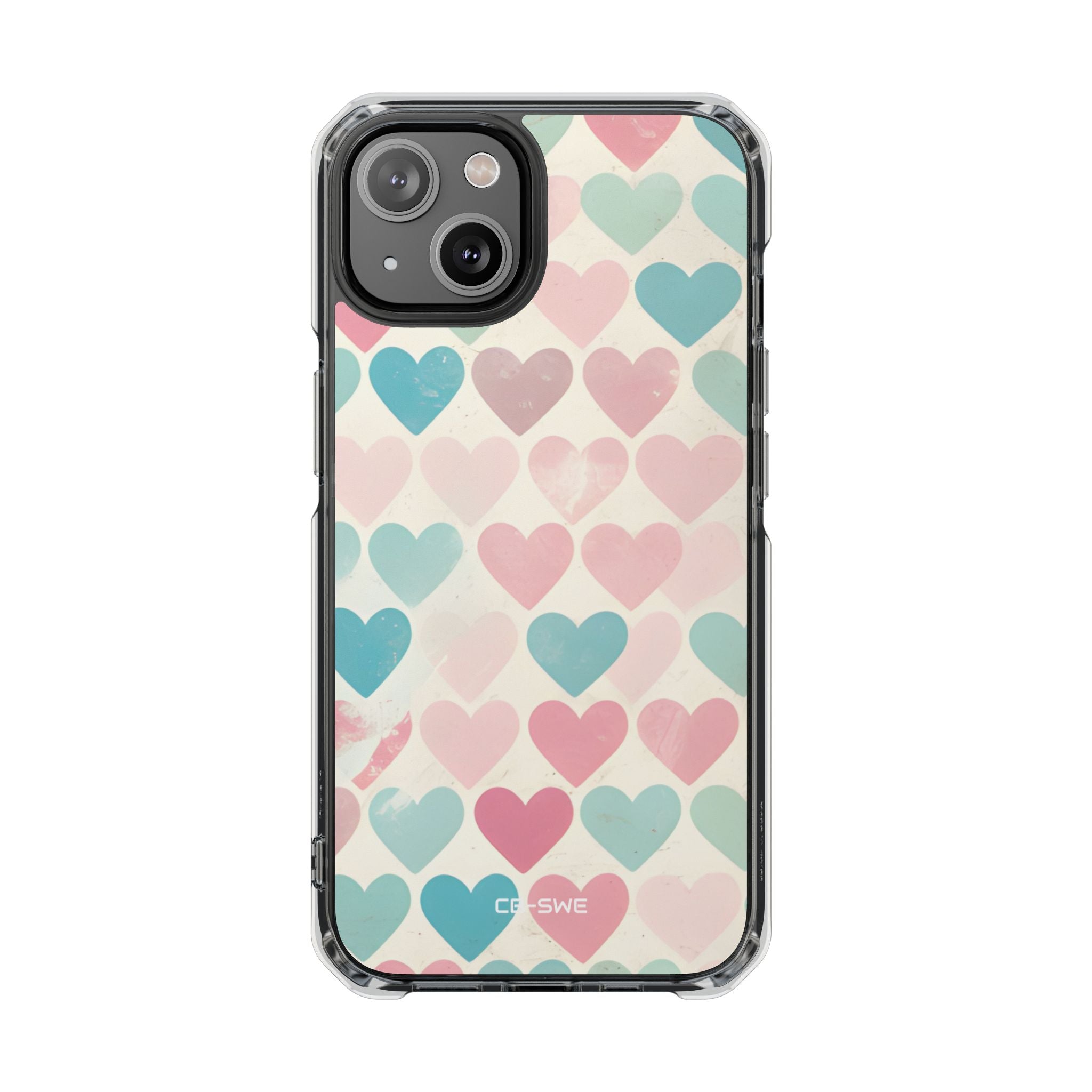 Retro Hearts Symmetry iPhone Case - Impact