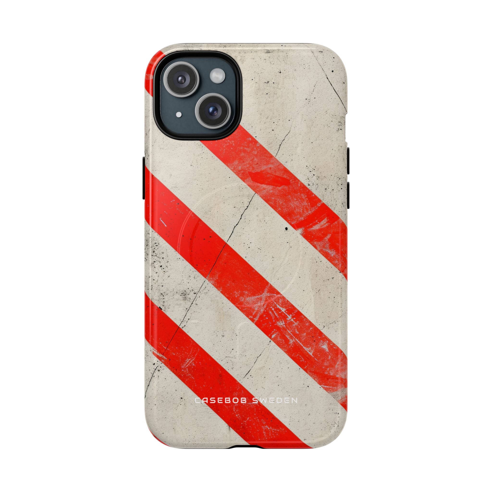 Striker Crimson Stripes iPhone 15 | Tough+ Phone Case