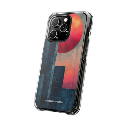 Abstract Geometric Skyline - Clear Impact iPhone 14 Phone Case