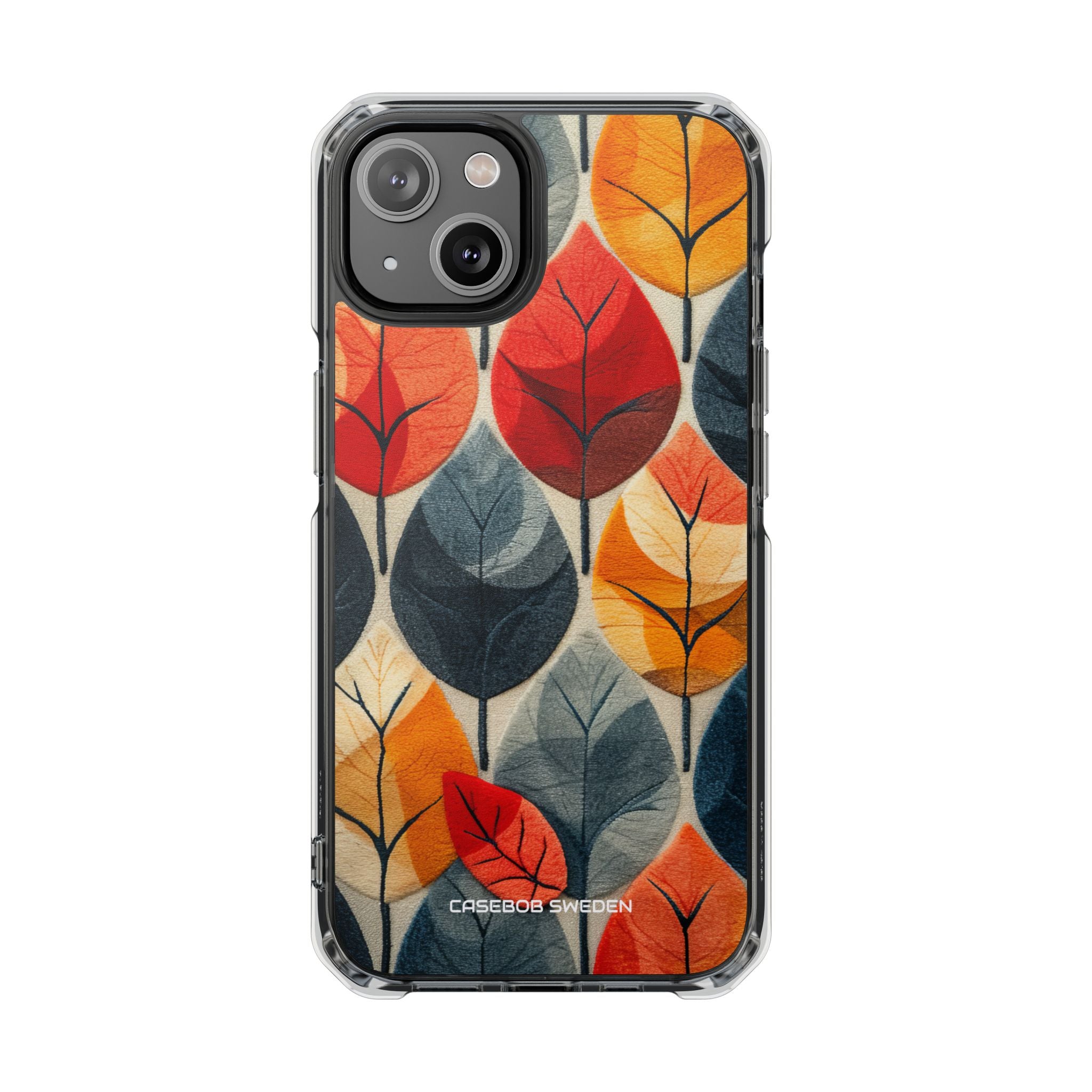 Autumn Leaf Design - Clear Impact iPhone 14 Phone Case