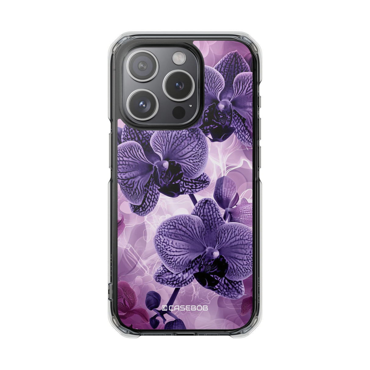 Radiant Orchid Design | Handyhülle für iPhone (Clear Impact Case – magnetisch) 