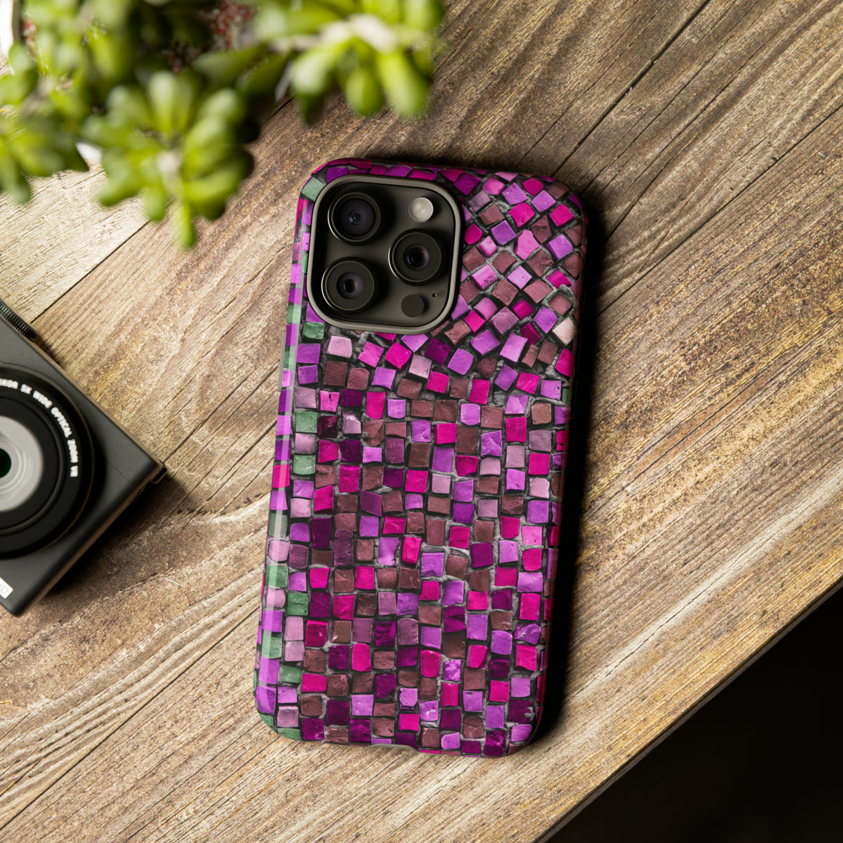 Purple Mosaic - Protective Phone Case