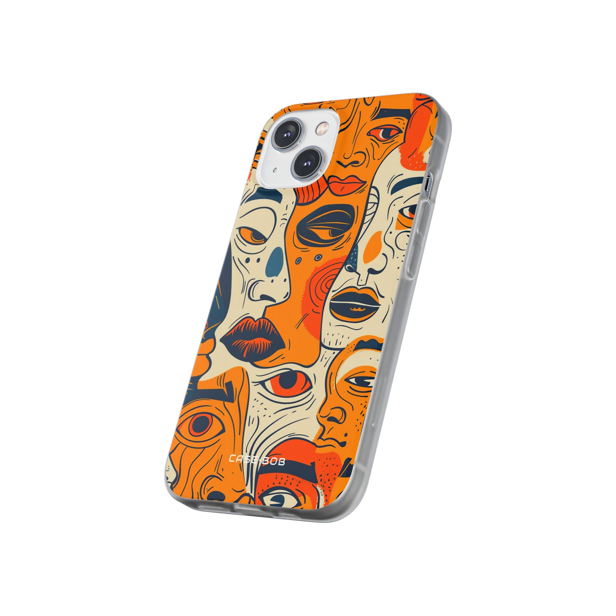 Tangled Faces Sunset iPhone 14 Case - Soft