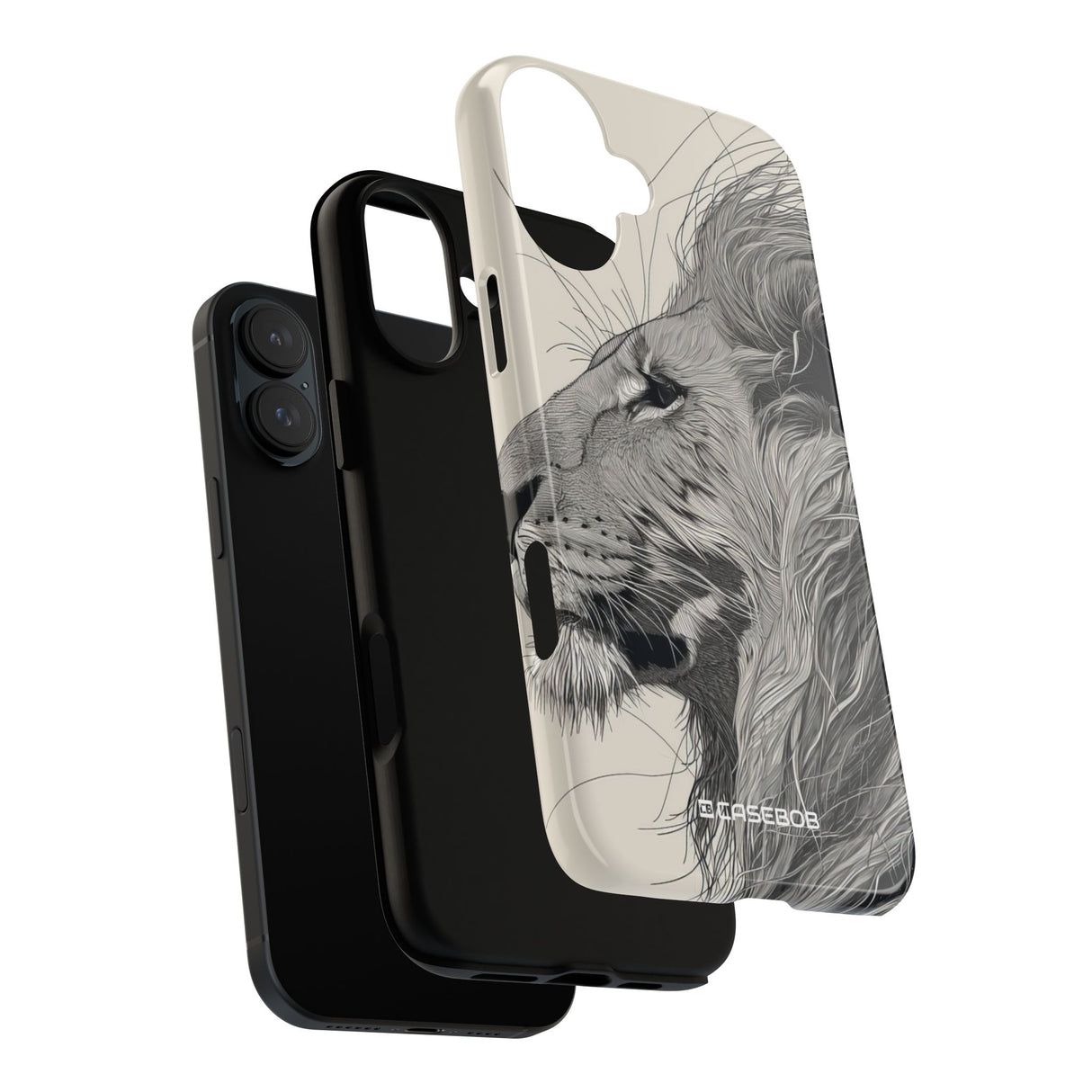 Majestic Lion: Grayscale Elegance - for iPhone 16