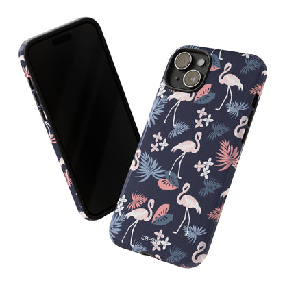 Flamingos Dance Playfully - iPhone Case