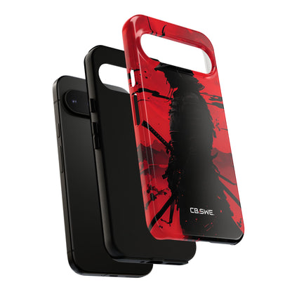 Samurai Warrior Silhouette Crimson Sun Google Pixel 9 - Tough