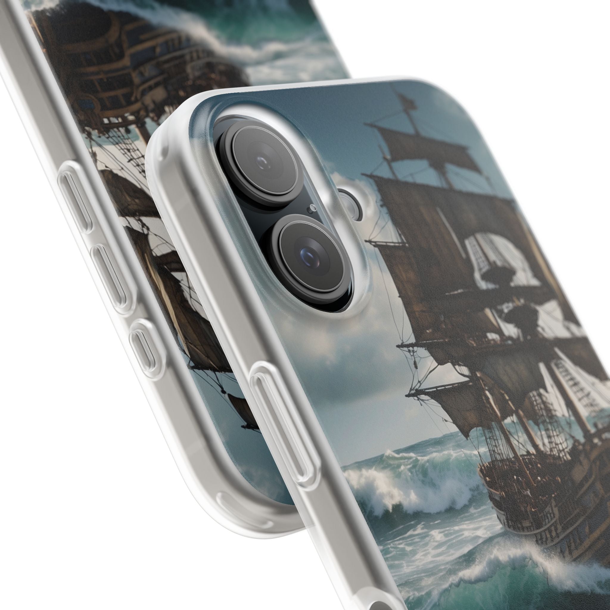 Blue Ship iPhone 16 Case - Flexi