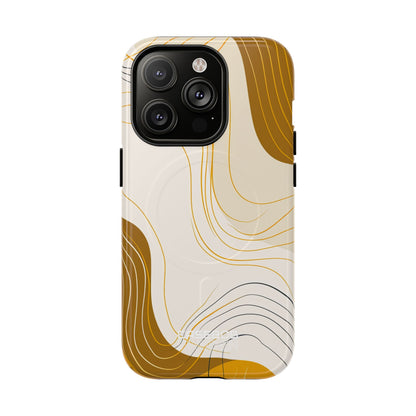 Golden Flow Lines iPhone 14 - Tough+