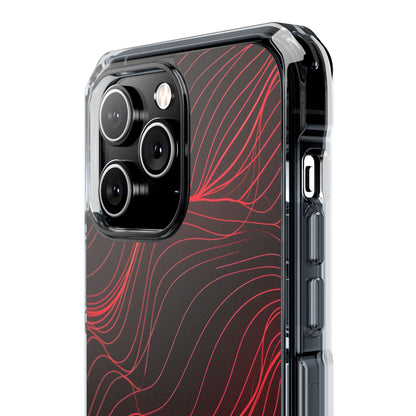 Crimson Waveform Flow iPhone 14 - Impact Clear+