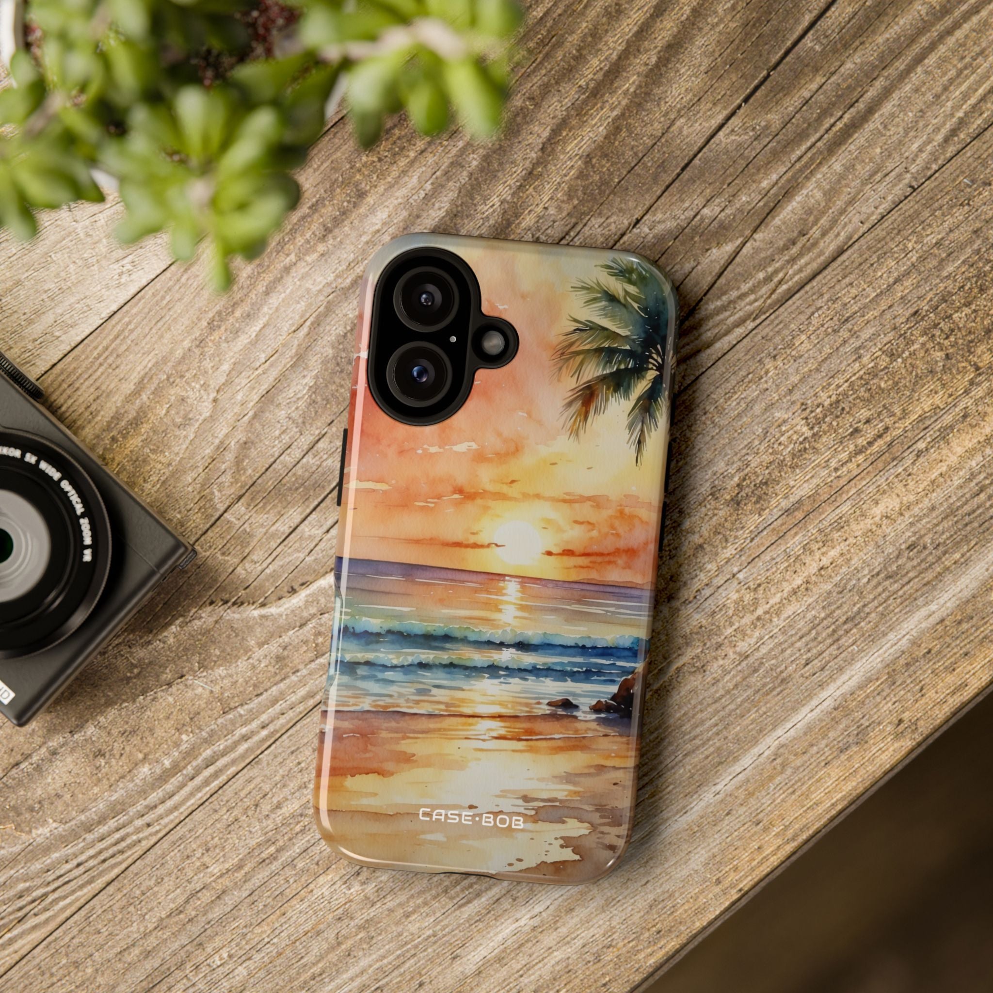 Sunset Palm iPhone 16 Plus Case - Tough
