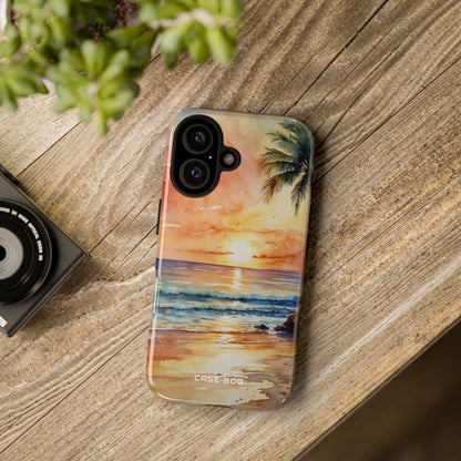 Sunset Palm iPhone 16 Plus Case - Tough