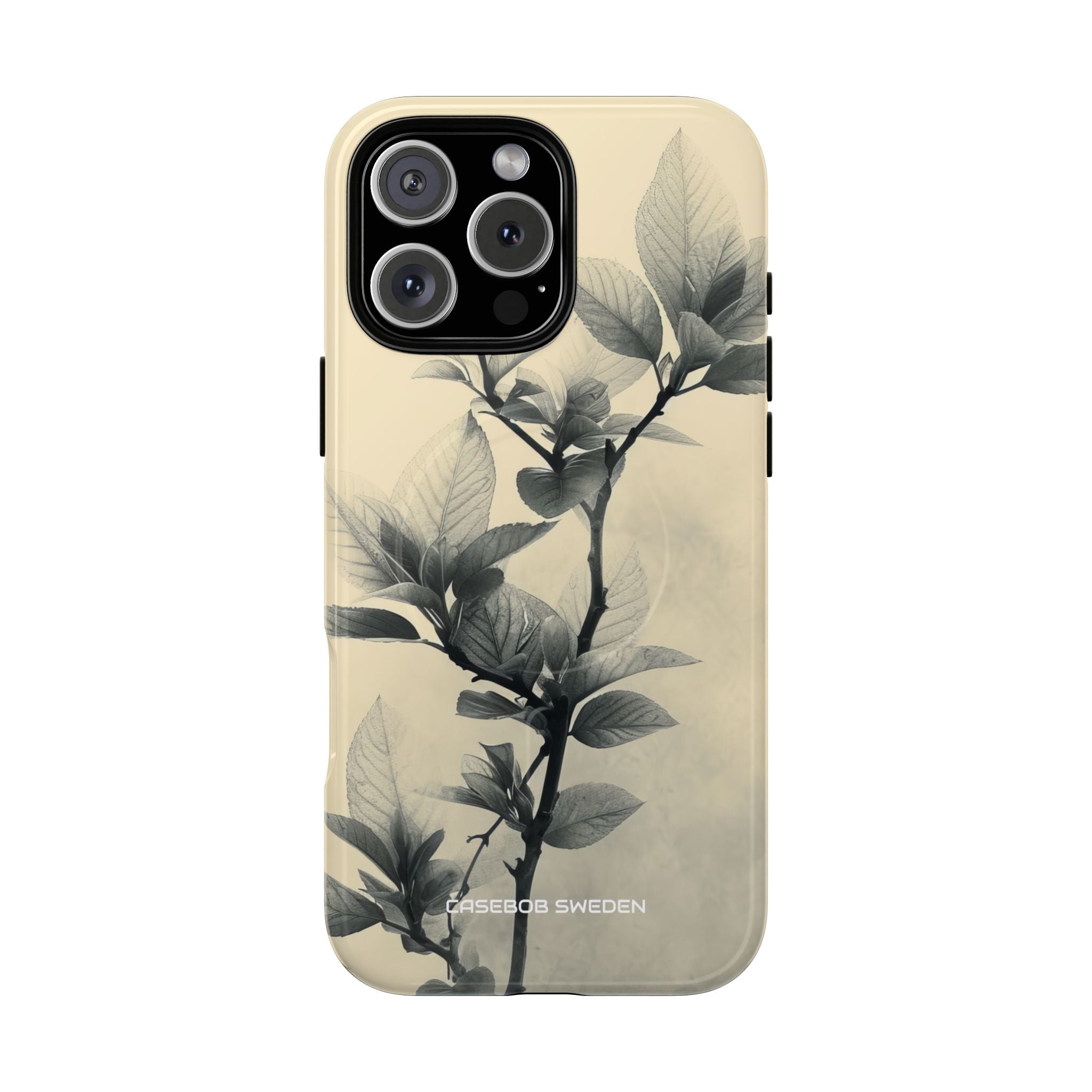 Beige Branch Art - Tough + MagSafe® iPhone 16 Phone Case