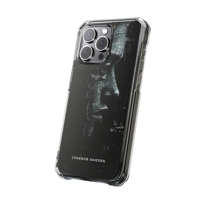 Monochrome Bloom iPhone 15 - Clear Impact Phone Case