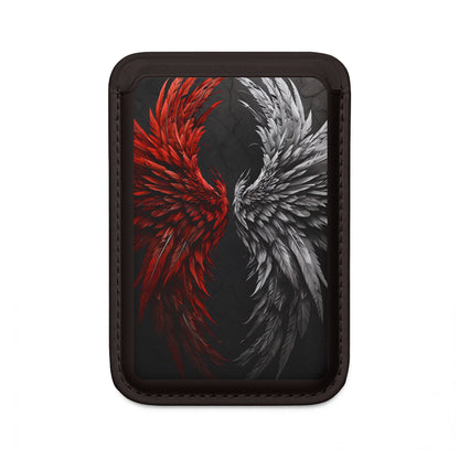 Crimson Silver Wings Wallet – MagSafe Ready