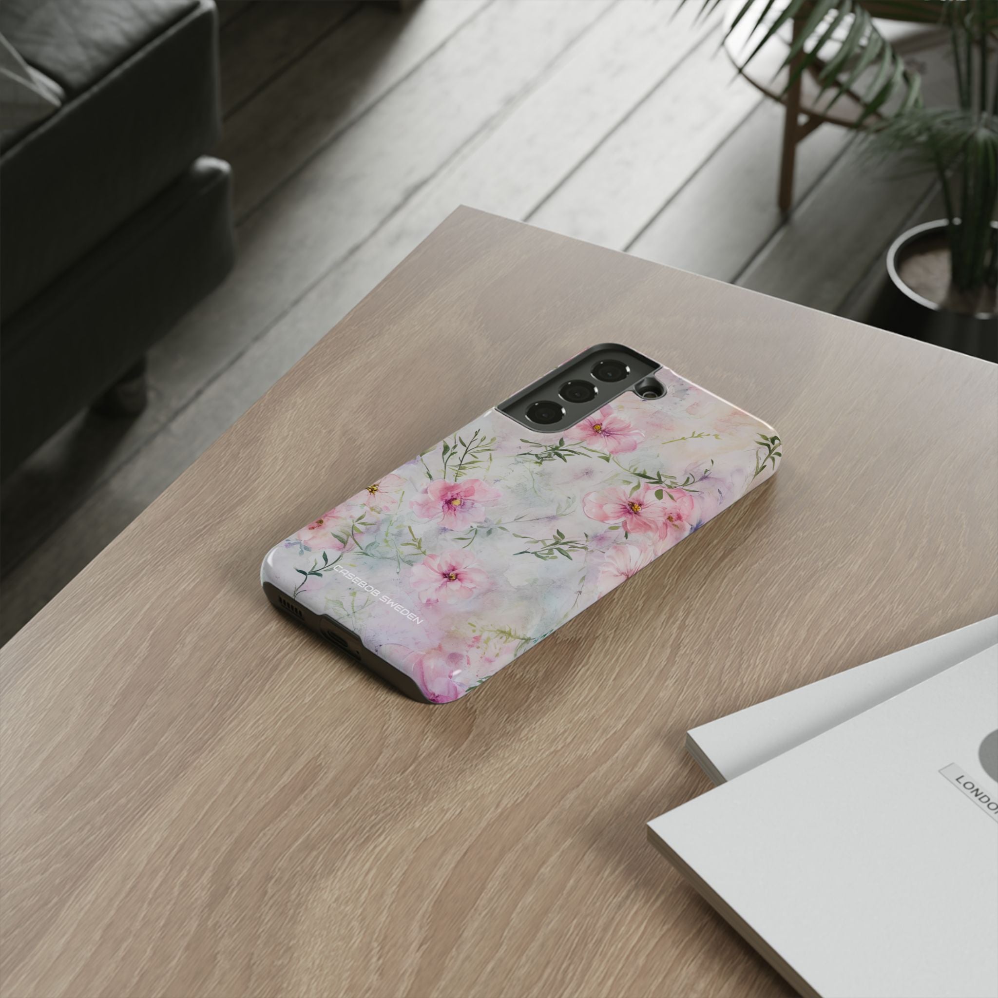 Pink Floral Watercolor Decor - Tough Samsung S22 Phone Case