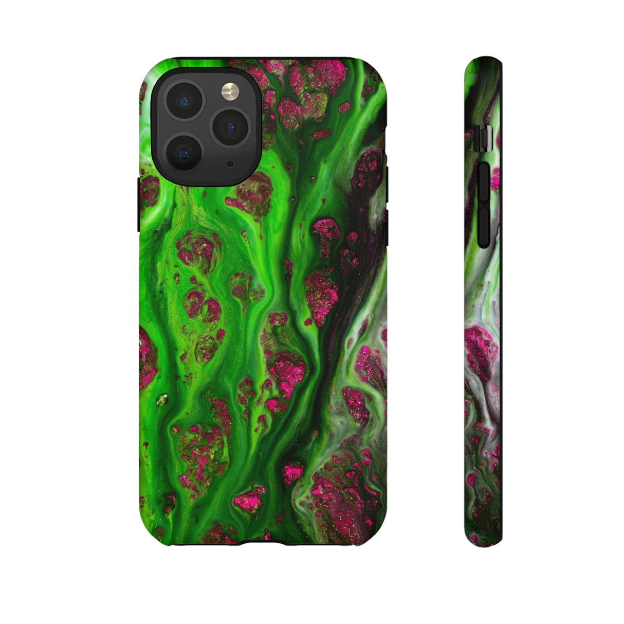 Toxic Green Ink Art iPhone Case (Protective) iPhone 11 Pro Matte Phone Case