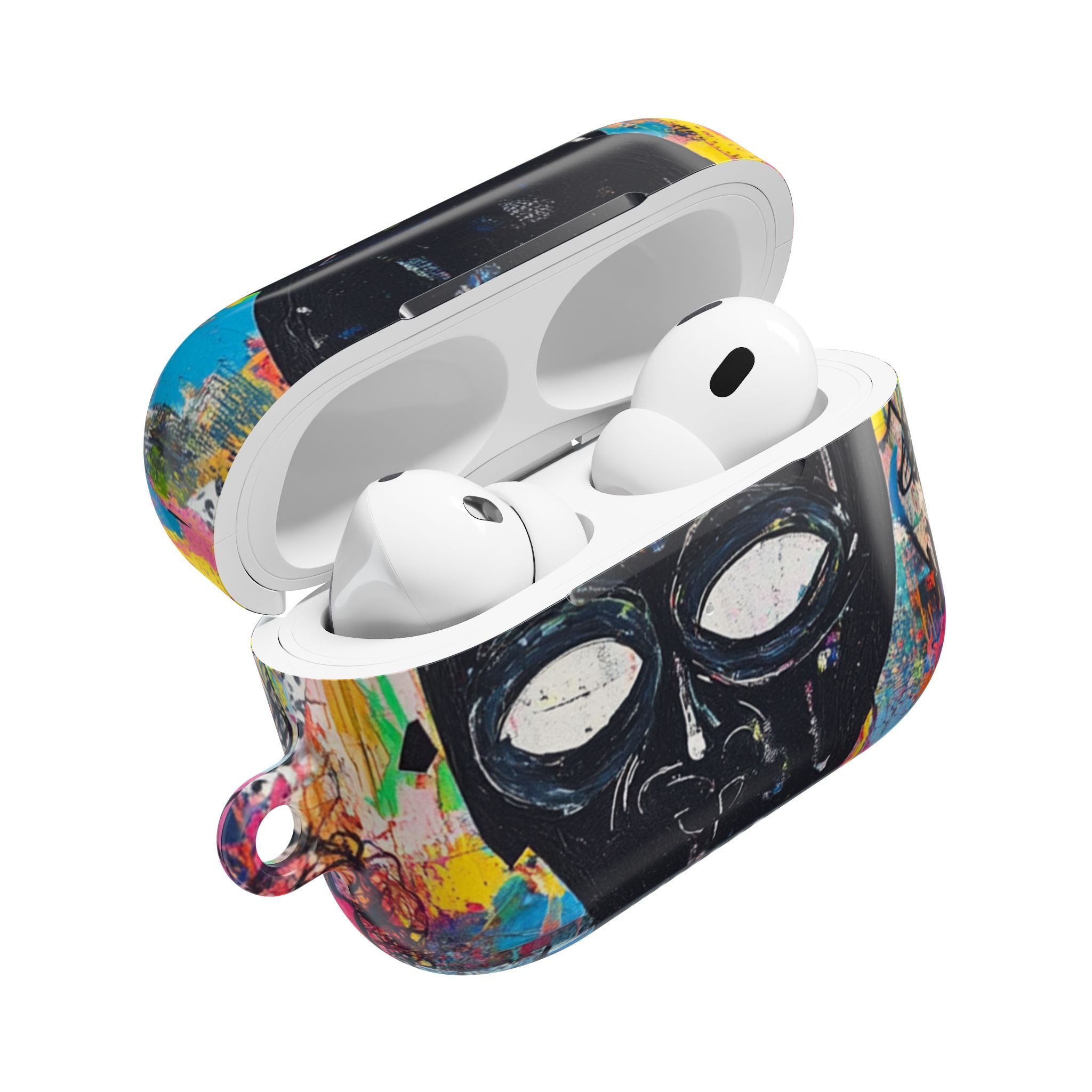 Neon Skull Burst - AirPods Case