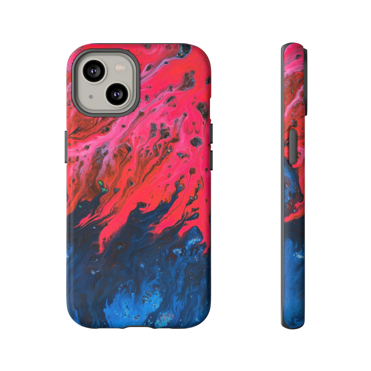 Bright Pink River Ink Art iPhone Case (Protective) iPhone 14 Matte Phone Case