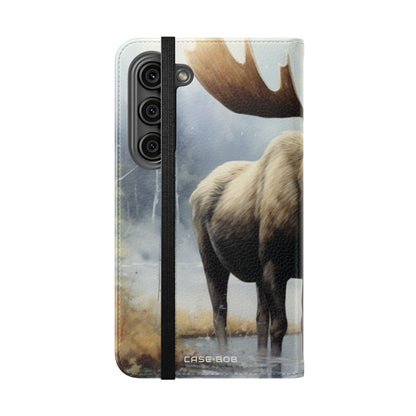 Misty Moose Reflection - Samsung S23 Case - Wallet