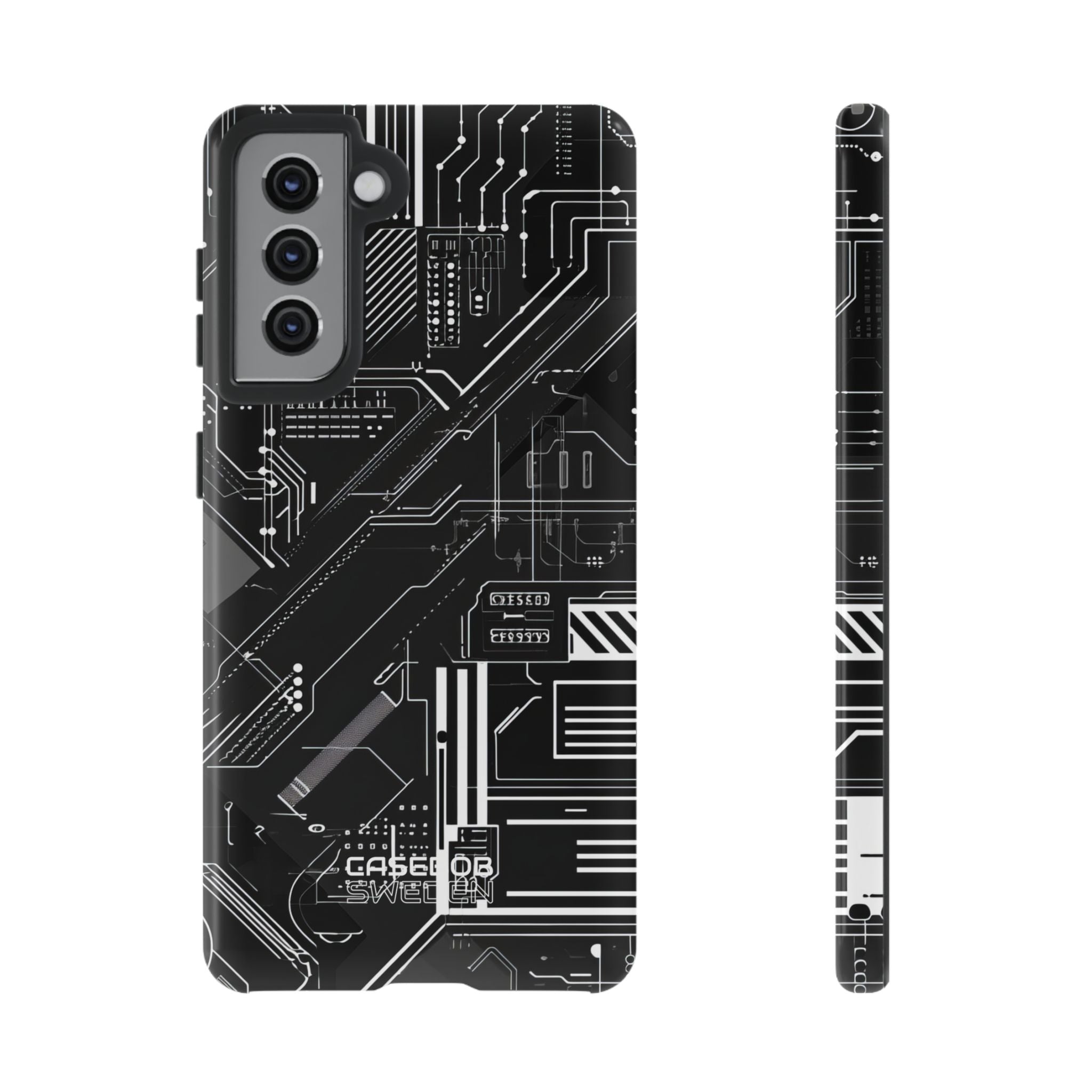 Futuristic Circuit Grid  Samsung S21 - Tough
