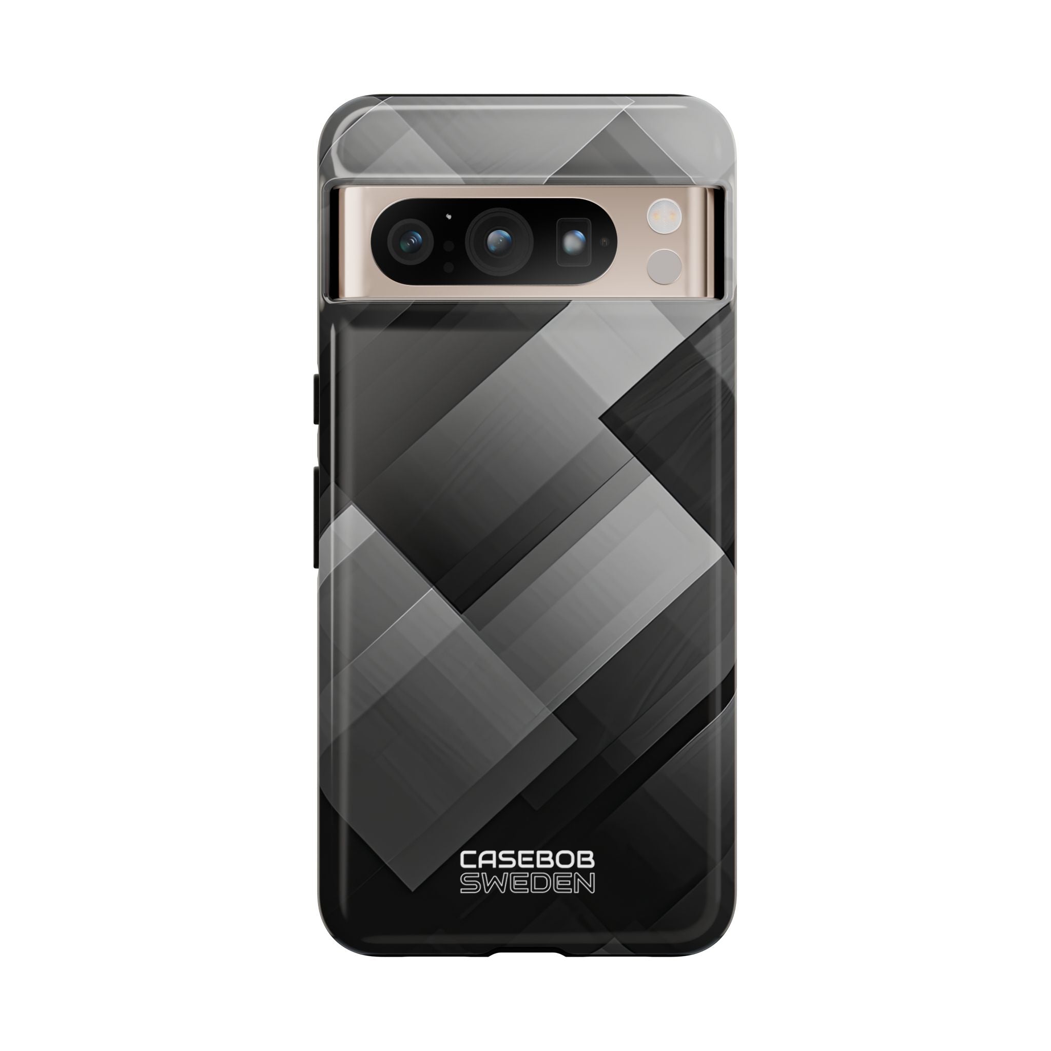 Grayscale Geometric Layers Google Pixel 8 - Tough