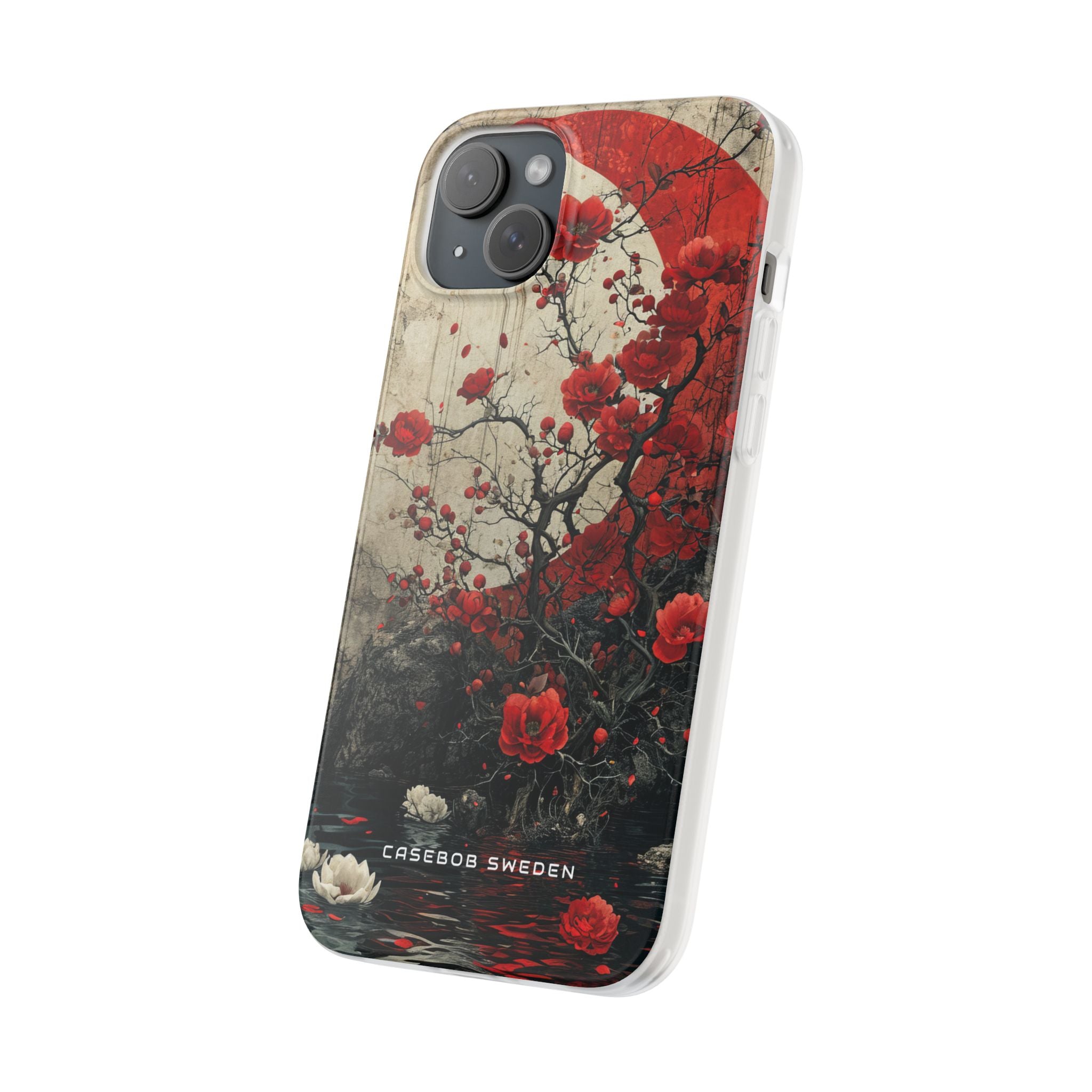 Zen Blossoms in Moonlight iPhone 15 - Flexi Phone Case