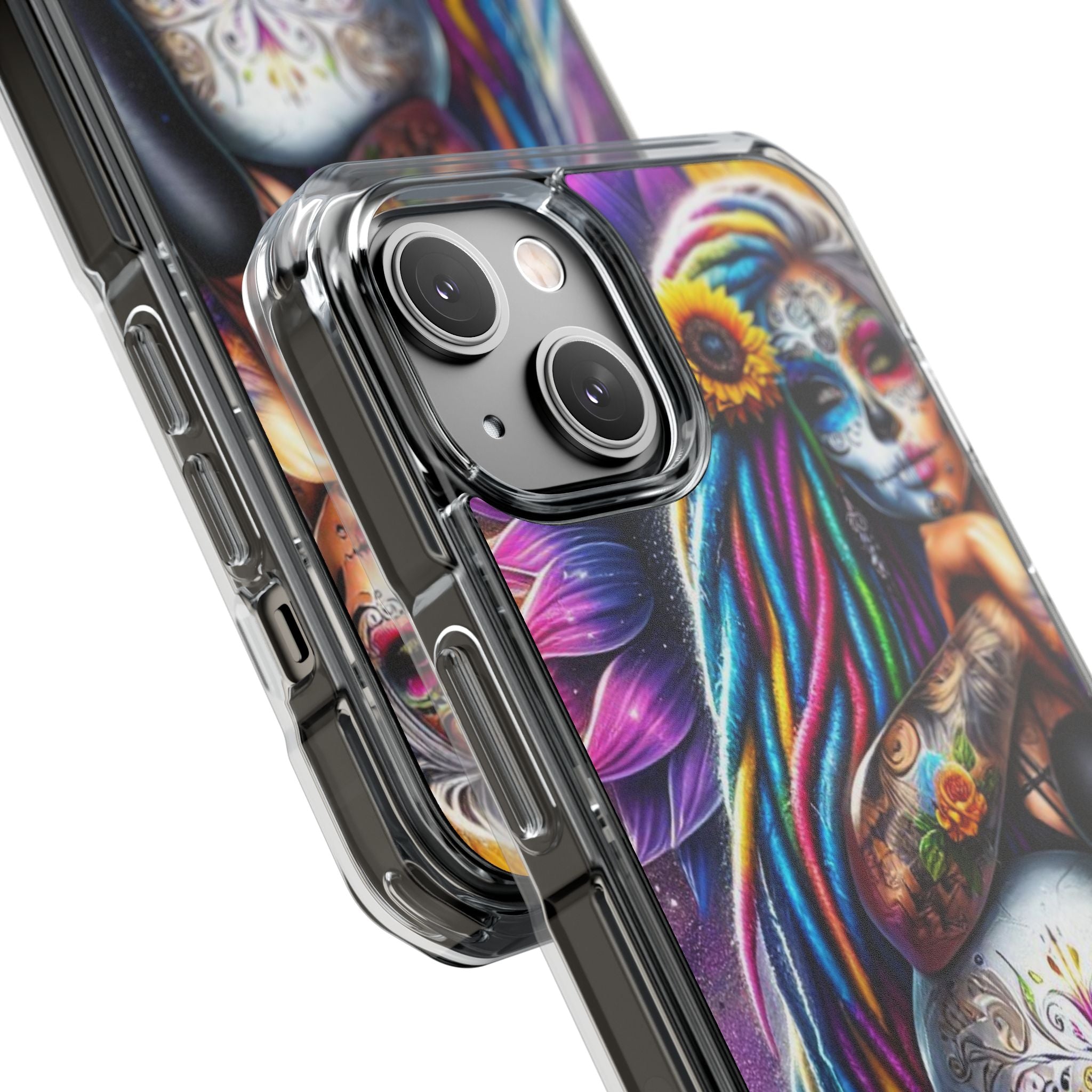 Sunflower Skull Glow iPhone 14 Case - Impact