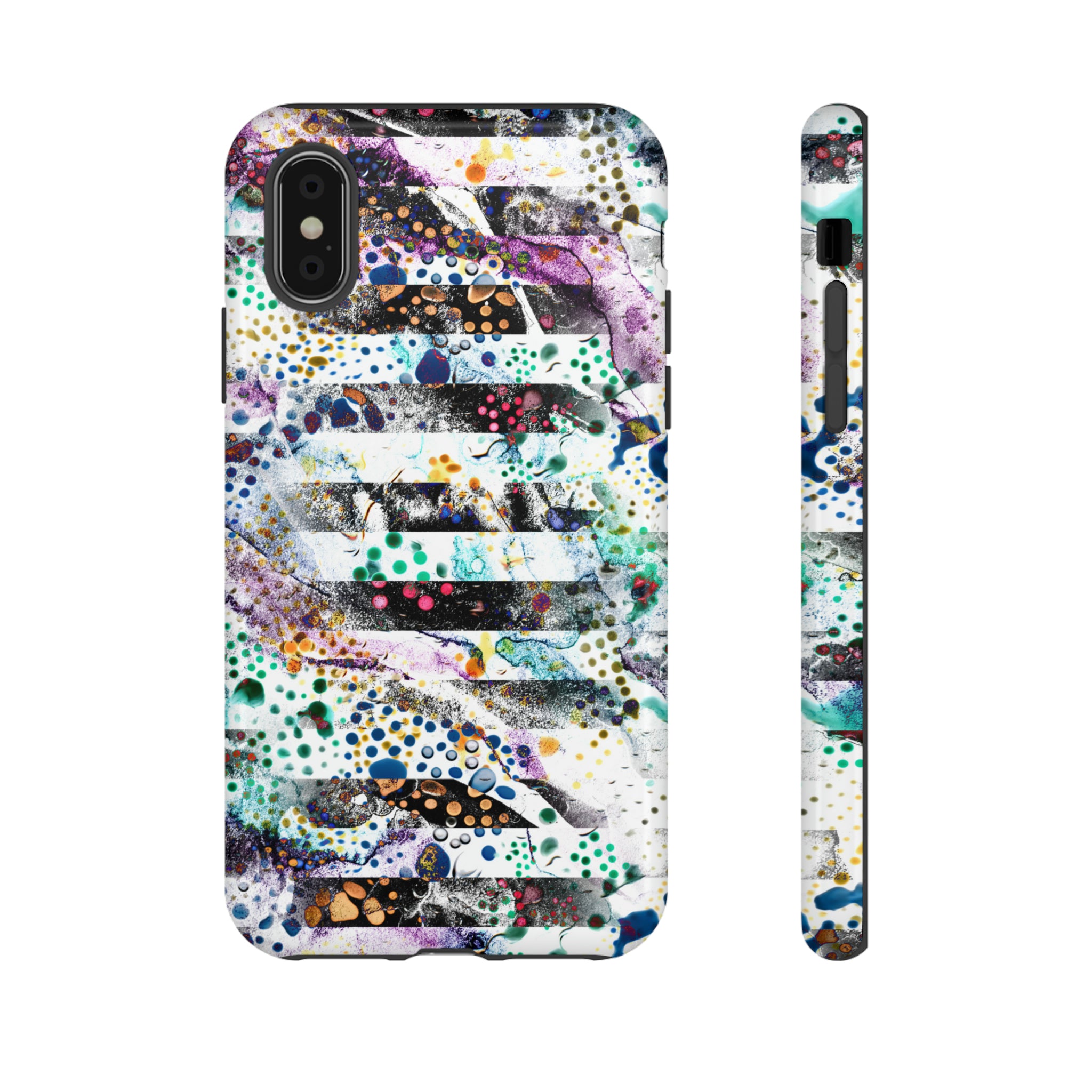 Abstract Green Purple - Protective Phone Case