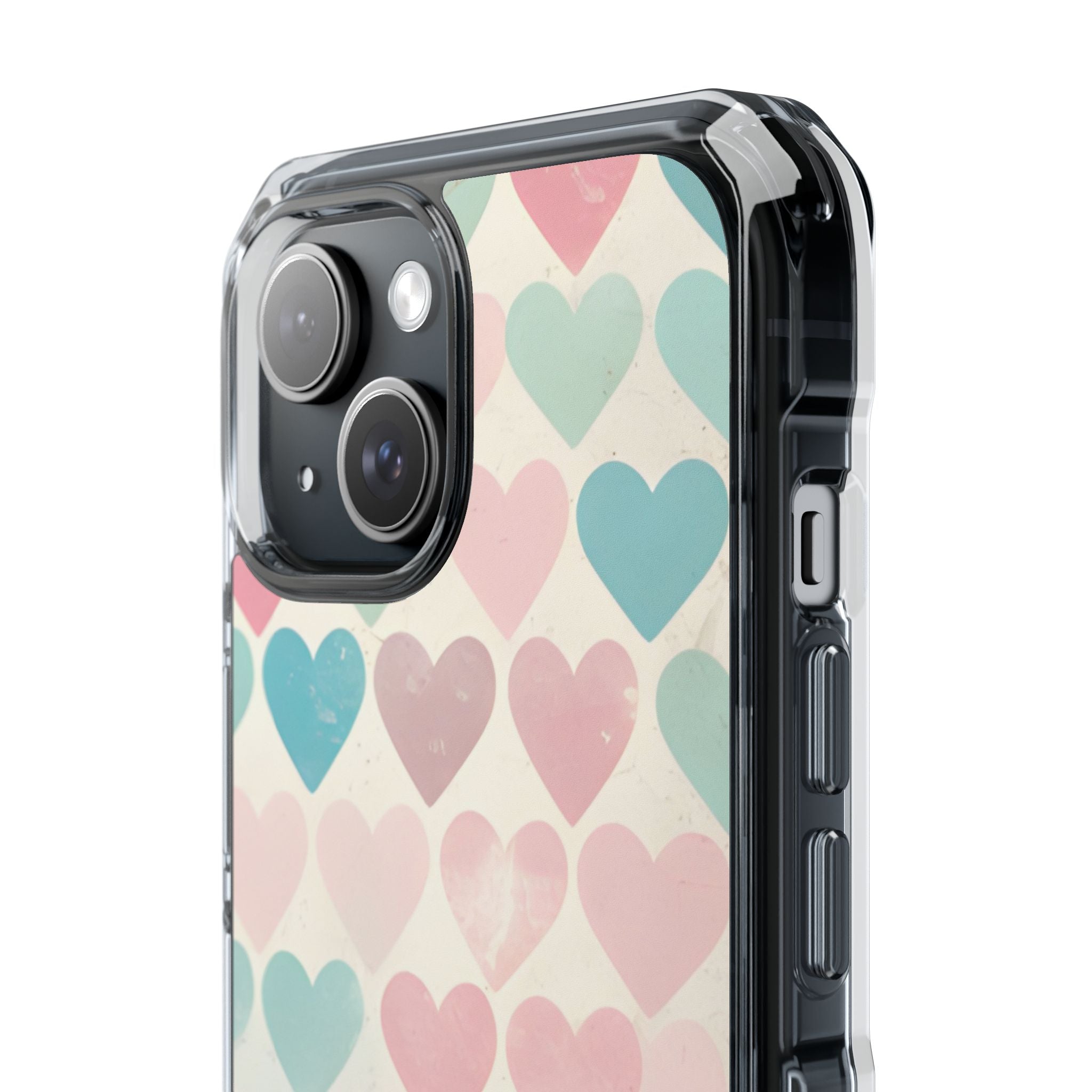 Retro Hearts Symmetry iPhone Case - Impact