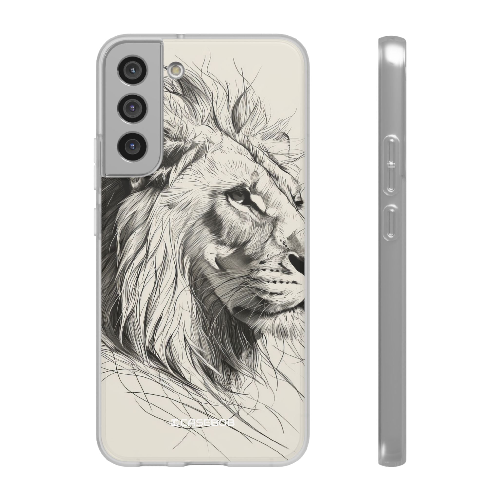 Majestic Linework Lion | Flexible Phone Case for Samsung Galaxy