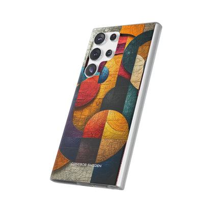 Vibrant Geometric Art - Flexi Samsung S23 Phone Case