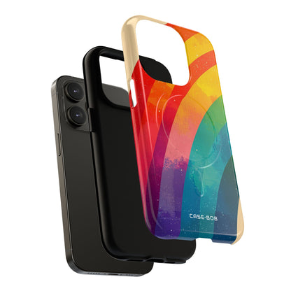 Textured Rainbow Arc iPhone 14 Pro Case - Tough+
