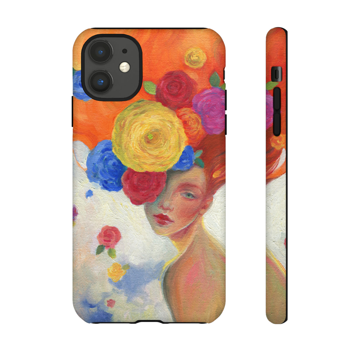 Oil Painting - Woman and Flowers - Protective Phone Case