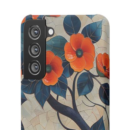 Orange Blossoms Mosaic Harmony Samsung S21 - Slim Phone Case