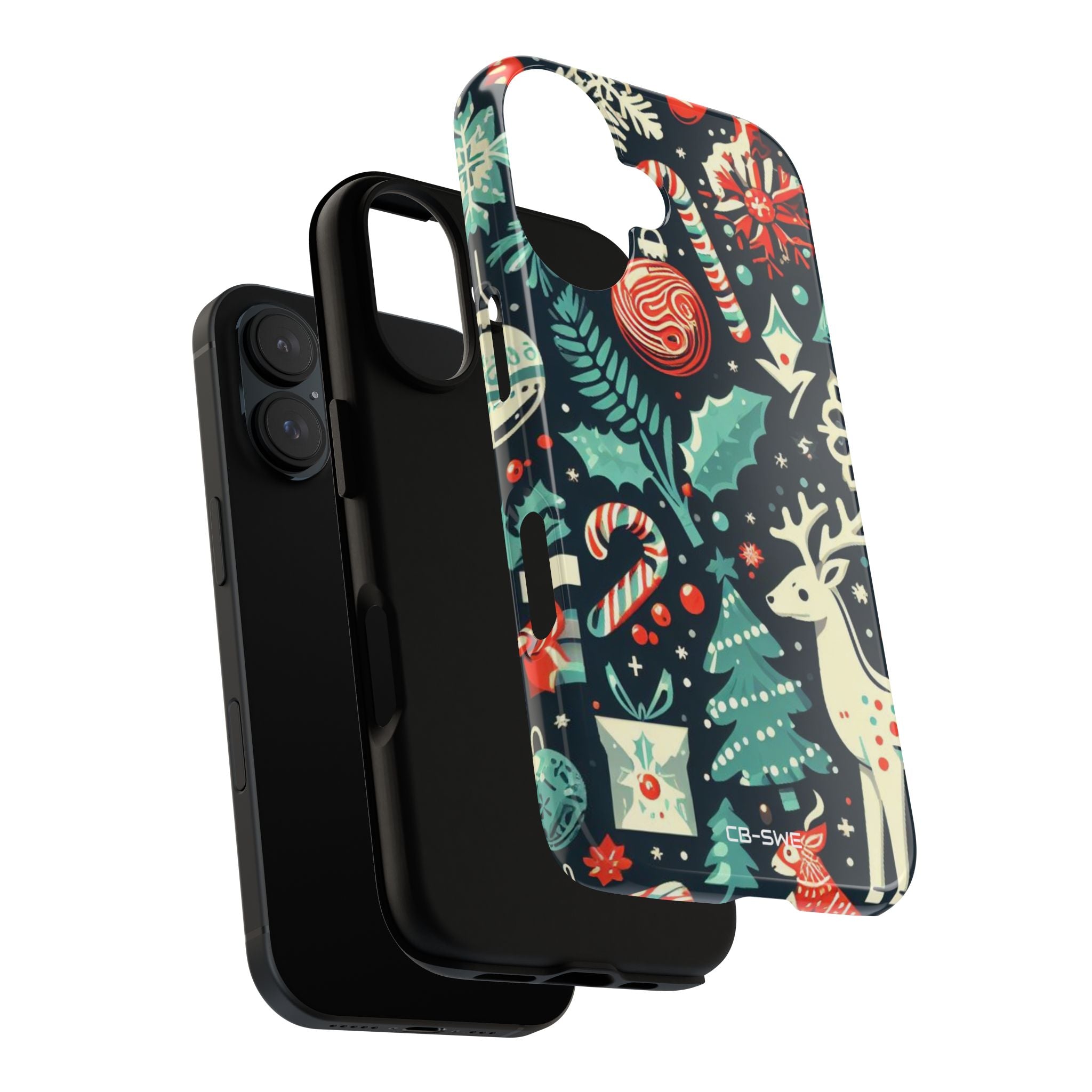 Festive Snowflakes Dance - iPhone Case
