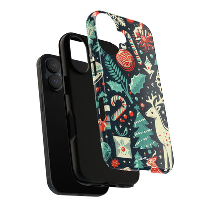 Festive Snowflakes Dance - iPhone Case
