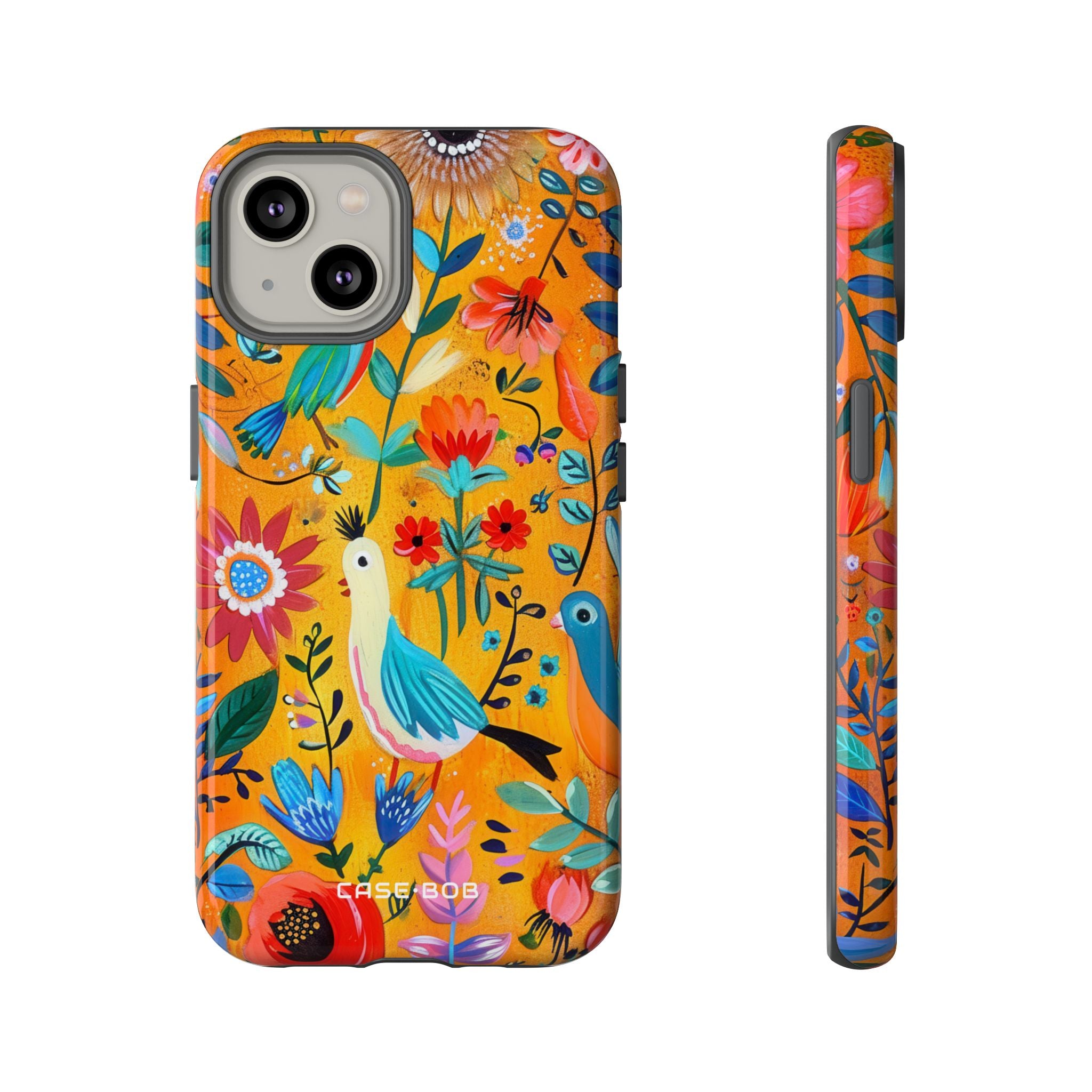 Colorful Birds Bloom iPhone 14 Case - Tough